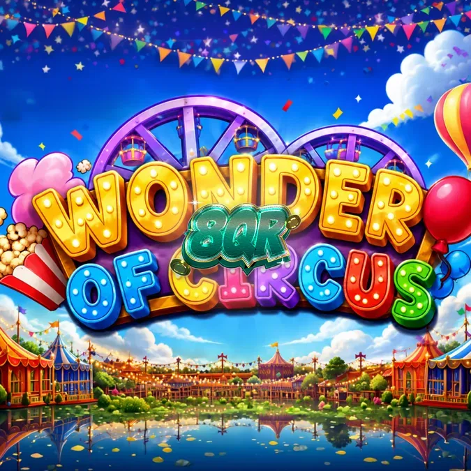 Visual penuh warna dari slot Wonder of Circus dengan elemen karnaval